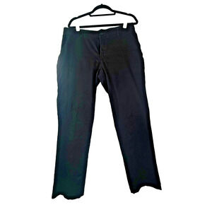 Lee Womens Black Dress Pants Sz14 Medium Stretch Straight Leg Work Office Slacks